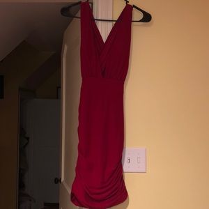 Red mini dress